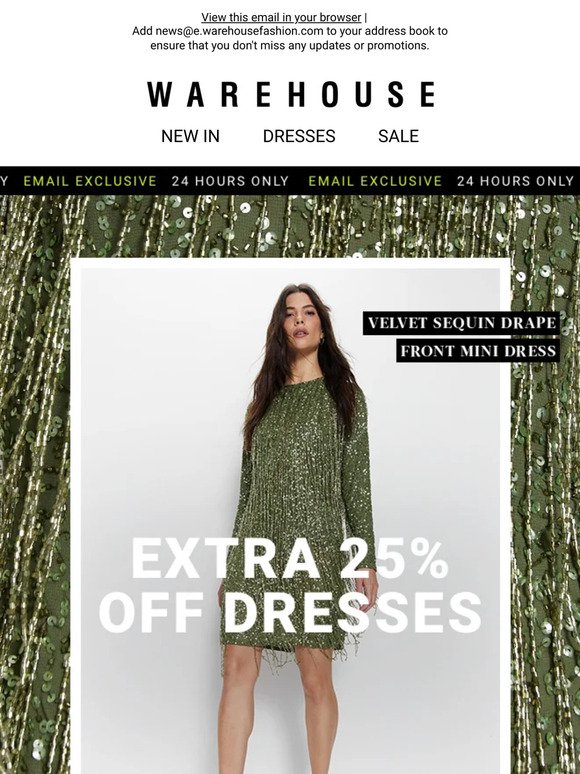 Email Exclusive | Extra 25% off Dresses