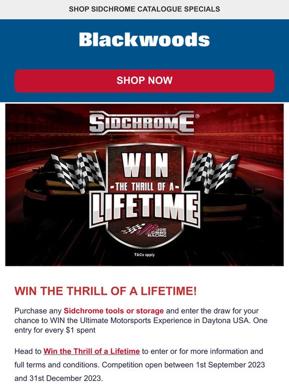 WIN the THRILL of a LIFETIME with Sidchrome!