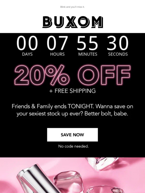 BUXOM Cosmetics: Clock’s ticking on 20% OFF. Final hours are NOW! | Milled