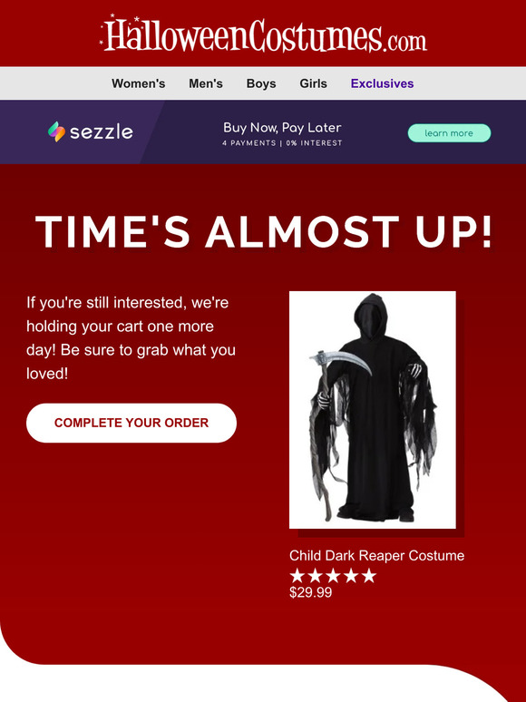 ⏰ Last chance to complete your order! ⏰