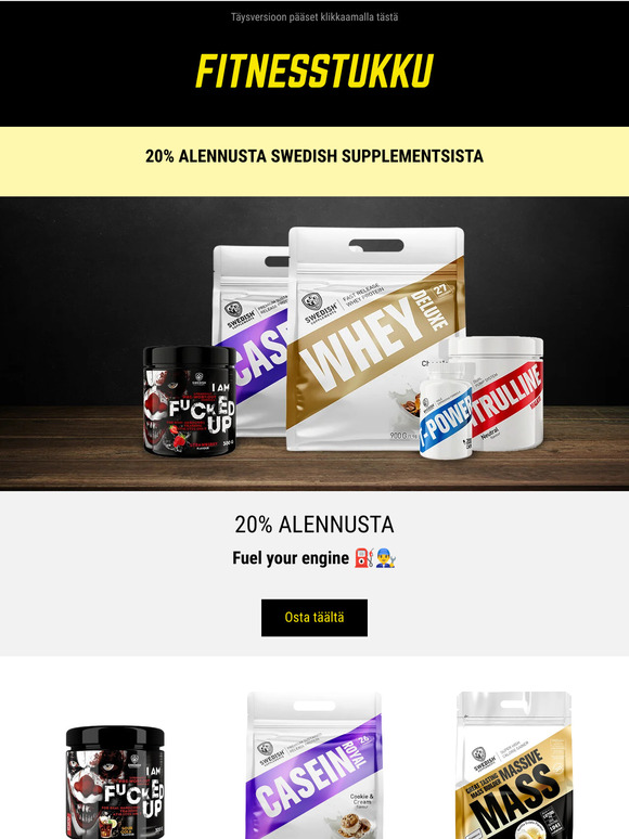 20% alennusta Swedish Supplementsista