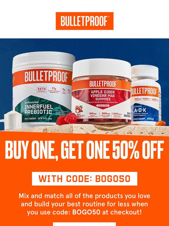 Buy One, Get One 50% Off