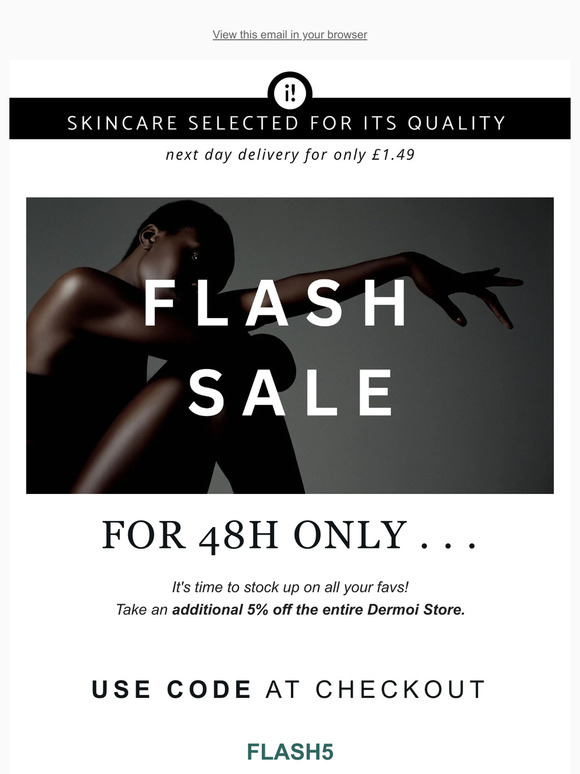 48H FLASH SALE: 5% off the ENTIRE SHOP