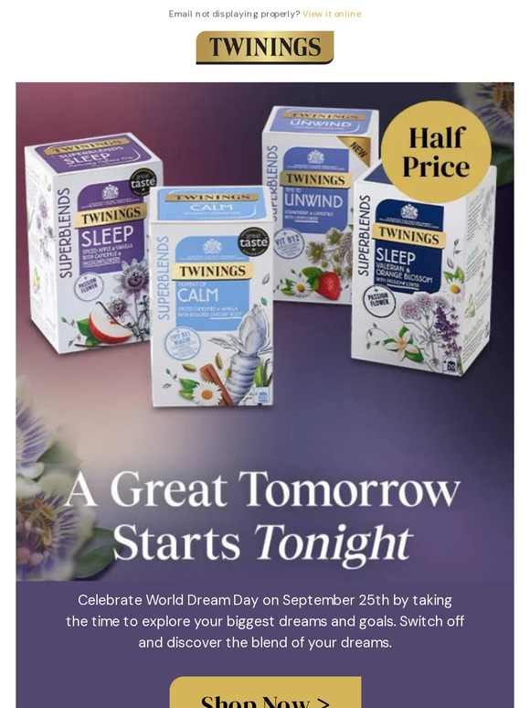 1/2 Price on Soothing Sleepy Superblends