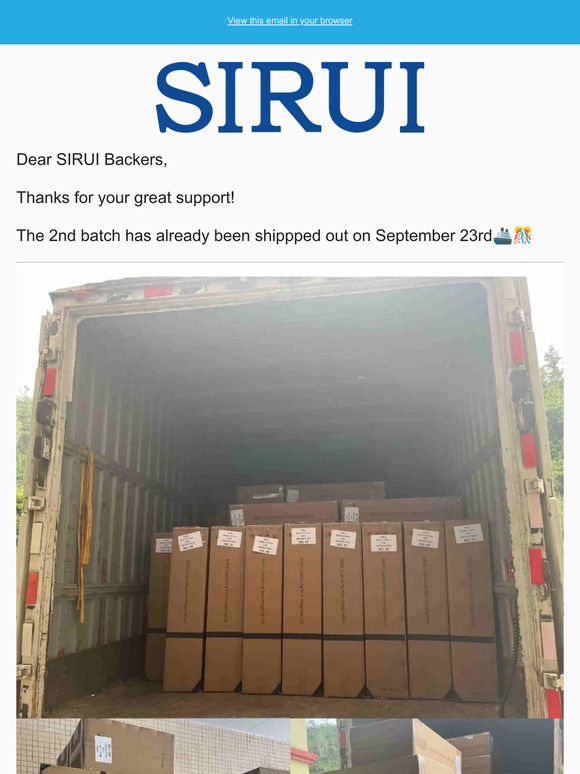 2nd Batch Shipped!-SIRUI SVT Video Tripod Indiegogo Campaign