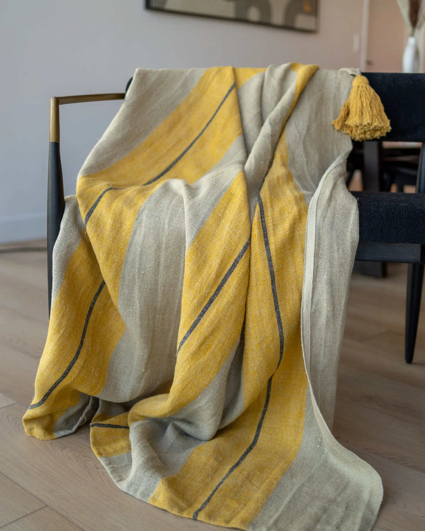 Image of Huxley Organic Linen Throw Blanket