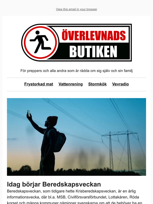 Idag startar beredskapsveckan.