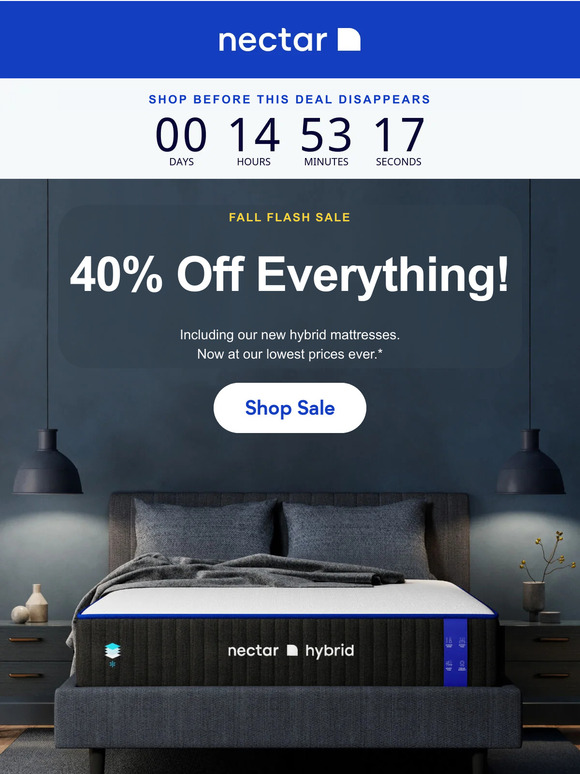 Final Day For 40% OFF 💤🛏️