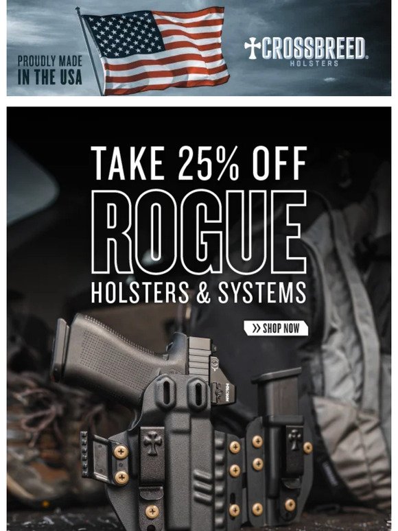 25% Off All Kydex IWB Rogue & Rogue Systems