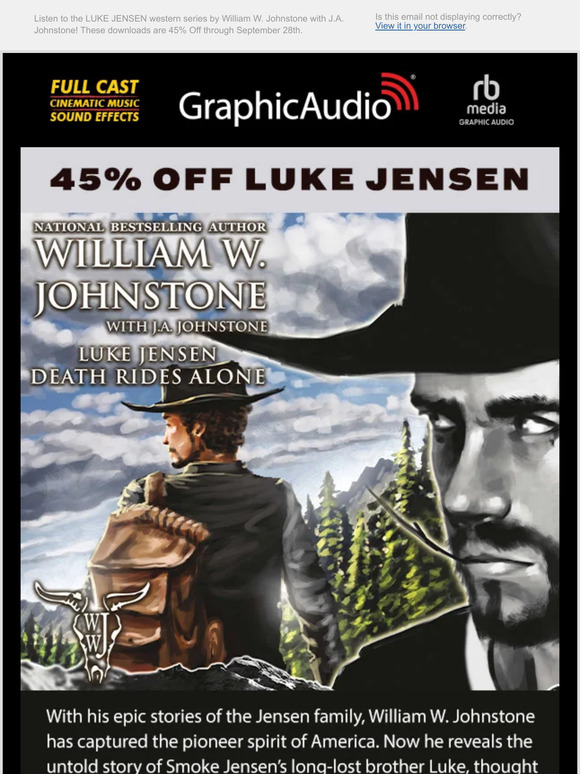 LUKE JENSEN by William W. Johnstone with J.A. Johnstone! These downloads are 45% Off.