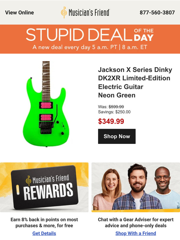 Guitar Center Stupid Deal Of The Day Musician's Friend: Stupid Deal of the Day now available! | Milled