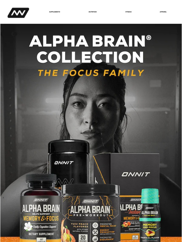 Onnit Alpha Brain Memory & Focus, Instant, Blackberry Lemonade Flavor - 30 pack, 0.16 oz packets