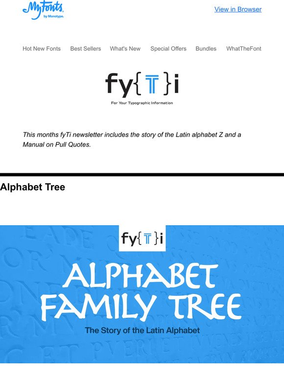 FYTI: The Alphabet Family Tree: The Letter Z & The Manual: Pull Quotes