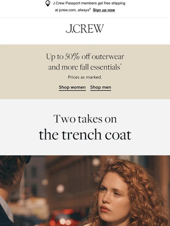 Two takes on the trench coat