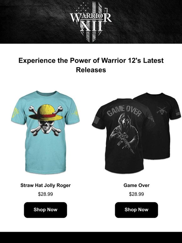 Straw Hat Jolly Roger!  Warrior 12's latest release is live!