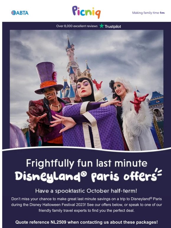 Last minute Disney® Halloween offers! 🎃