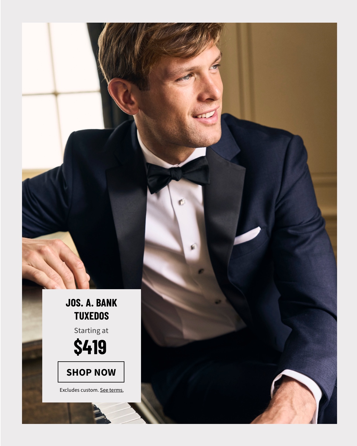 JoS A. Bank Our tuxedos? They're built differently. Milled