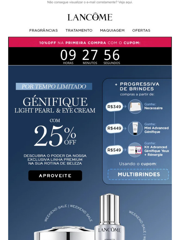 🚨 ÚLTIMO DIA: 25% OFF em GÉNEFIQUE para OLHOS + brindes PROGRESSIVOS