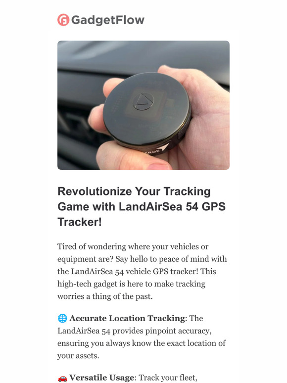 Gadget Flow 🚗 Track with Confidence LandAirSea 54 GPS Tracker is Here