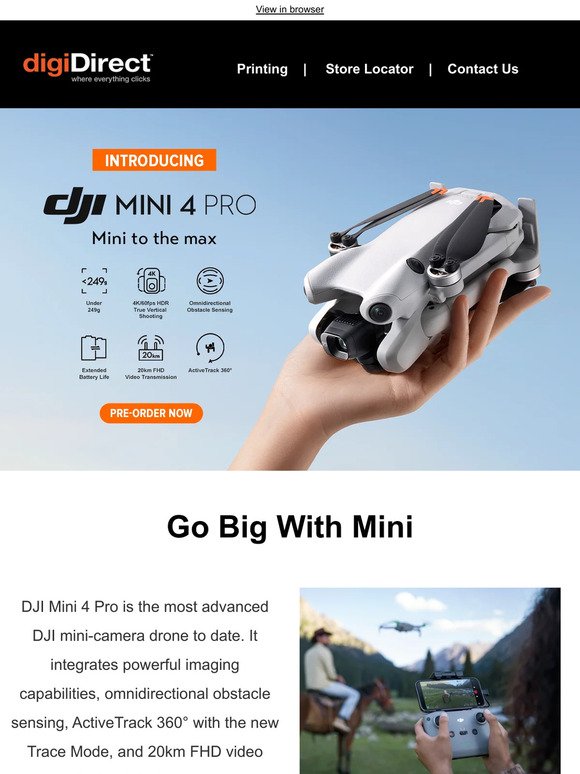 Introducing the NEW DJI Mini 4 Pro. Pre-Order Now!