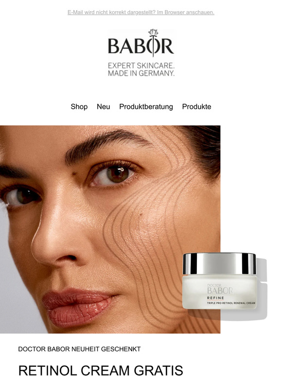 Retinol Cream geschenkt! Sichere Dir unsere DOCTOR BABOR Neuheit