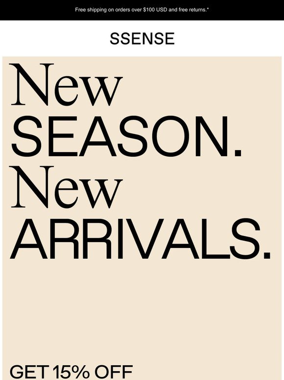 Don't Miss It: 15% Off Latest Arrivals