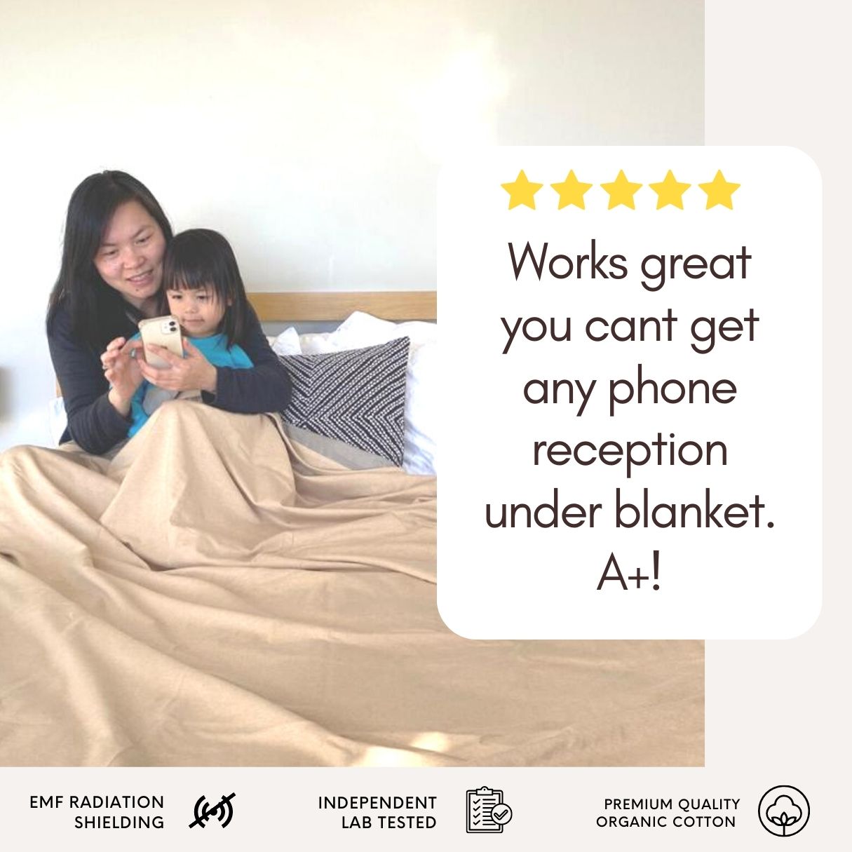 emf circle bed blanket