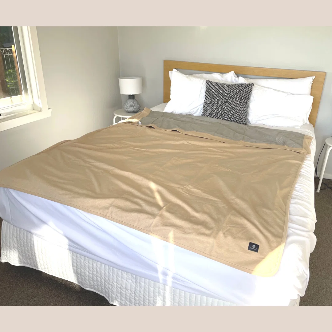 Image of XL Size Organic Cotton Bed blanket, Extra Large Bed Blanket| RF Shielding, 5G Anti-Radiation
