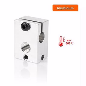 V6 Heated Block Copper Plated Brass Aluminium Heating Blocks For E3D V6