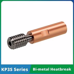 Upgrade Bi-metal Heatbreak For KP3S/ KP3S Pro/ KP3S Pro S1 Copper Titanium Alloy 6x30mm Throat 1/2/3pc