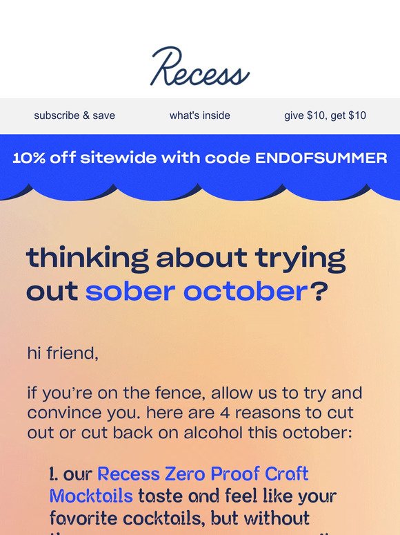 are you doing sober october?