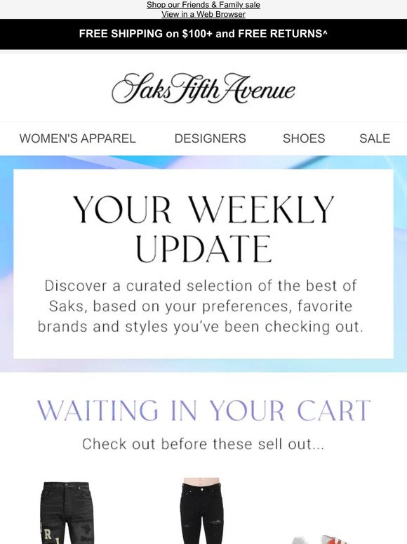 Here's your weekly update: don't forget your Amiri item & more