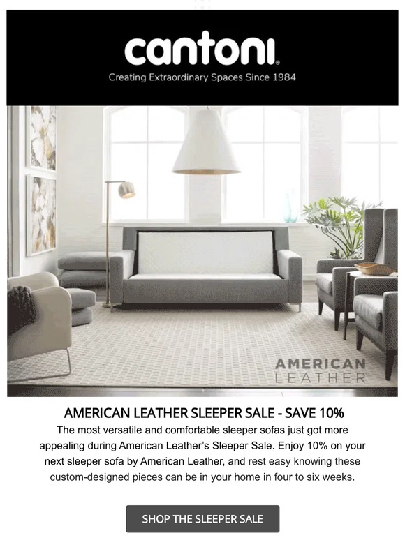Final Day to Save 10% on American Leather’s Comfort Sleeper