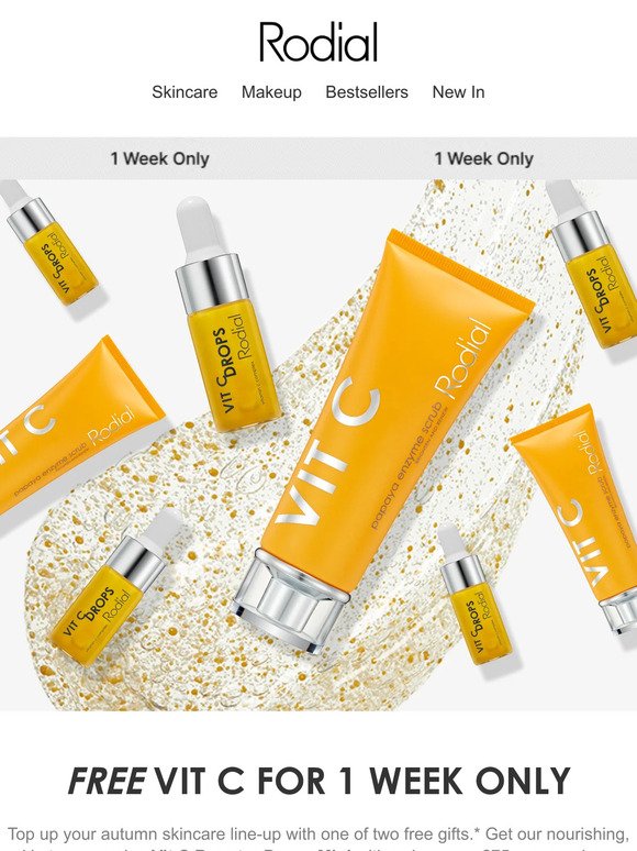 Free Vit C when you spend over £75