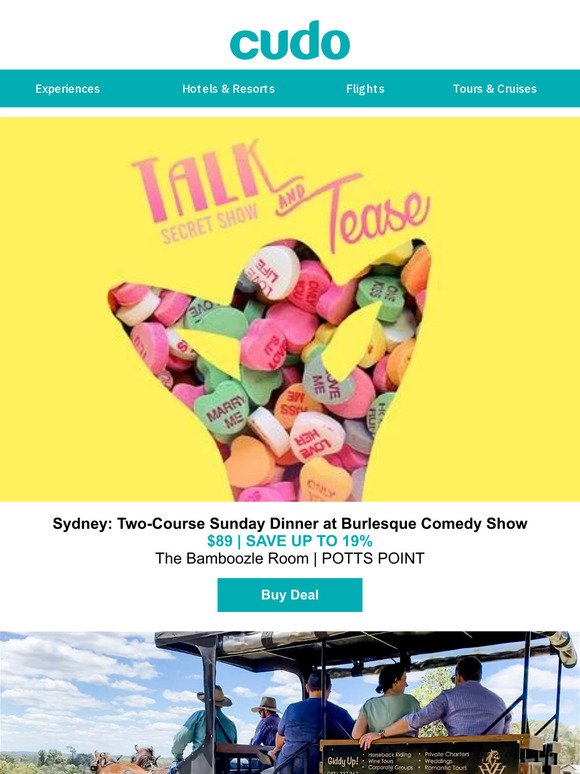 Sydney: Two-Course Dinner + Burlesque Comedy Show