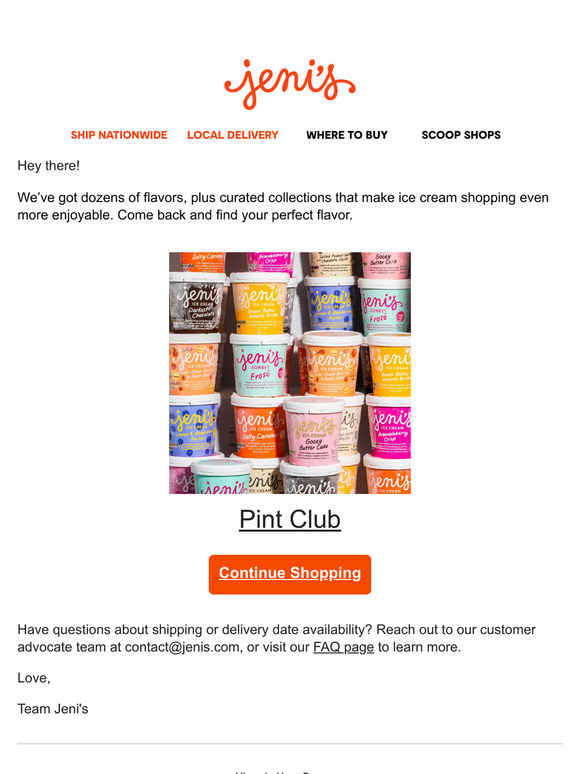 Jeni's Ice Creams See a flavor (or two) you like? Milled