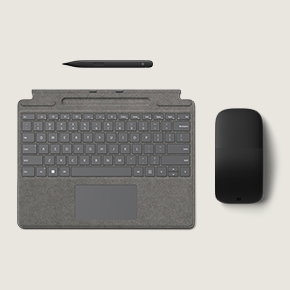 Surface Keyboard, mouse, and pen.