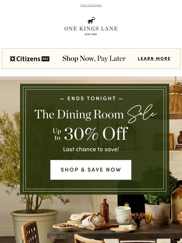 Ends Tonight: THE Dining Room Sale