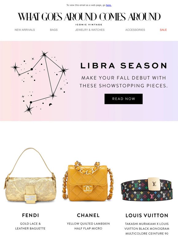 What Goes Around Comes Around Email Newsletters: Shop Sales, Discounts, and  Coupon Codes