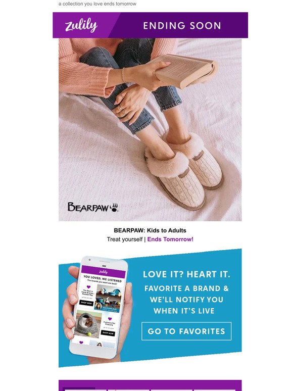 BEARPAW: Kids to Adults ends soon!