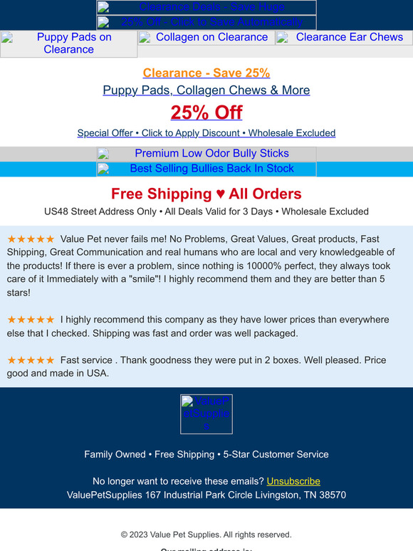 Clearance Deals > 25% Off Today