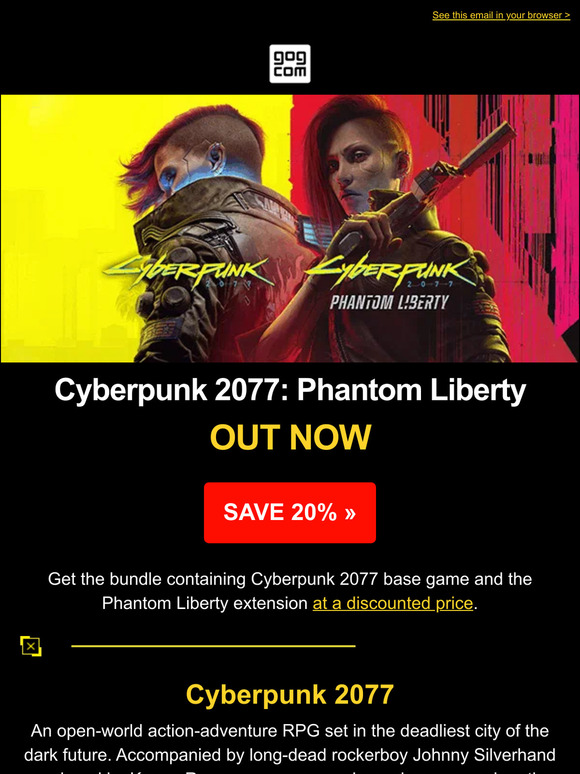 gog: 🦾 Cyberpunk 2077: Phantom Liberty OUT NOW | Milled