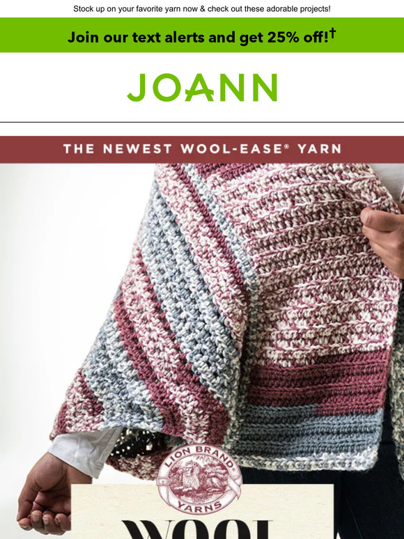 🧶 25% off ALL Lion Brand yarn!