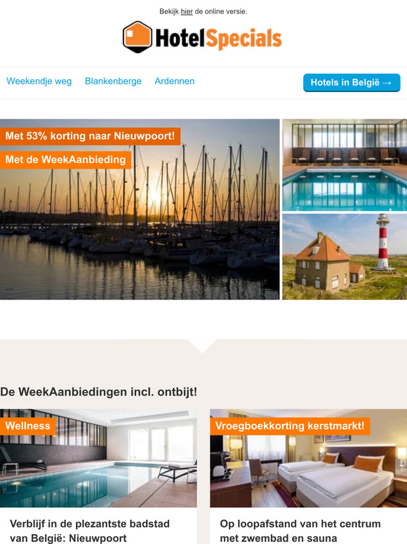 53% korting op je nachtje naar de kust