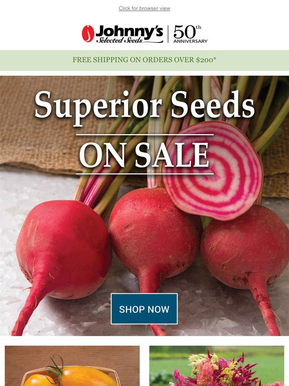 Up to 50% Off Select Seeds