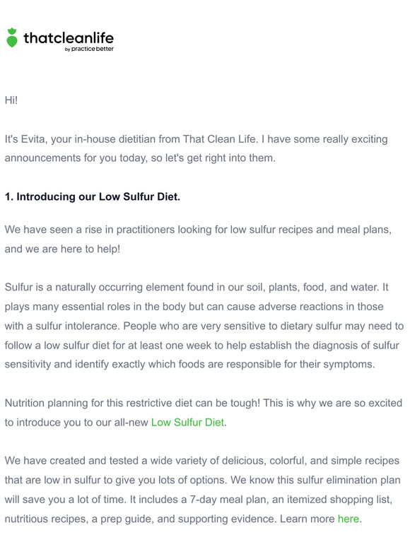 Introducing our Low Sulfur Template + New Tags