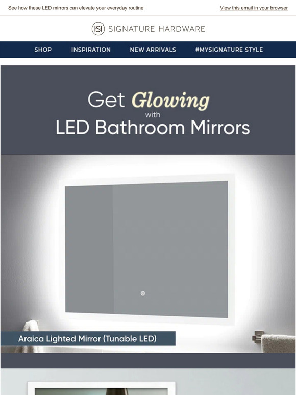 Signature Hardware 5 LED Mirrors worth a double take 👀 Milled