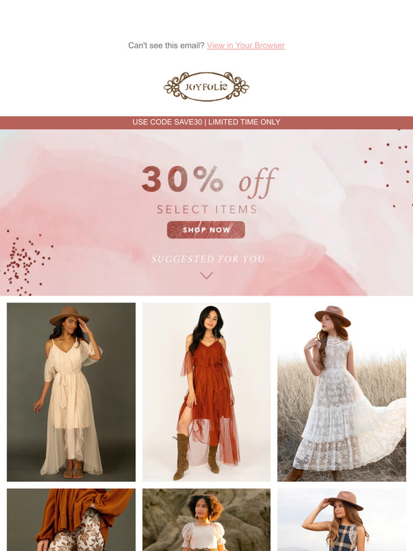 Hey —! Save 30% 💌