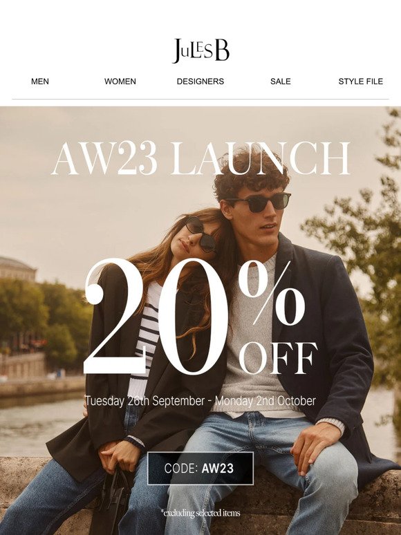 AW23 launch: Here’s 20% off