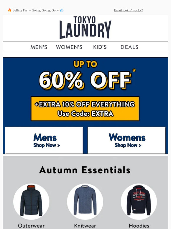🚨 Up to 60% Off Sale + Extra 10% Off today!